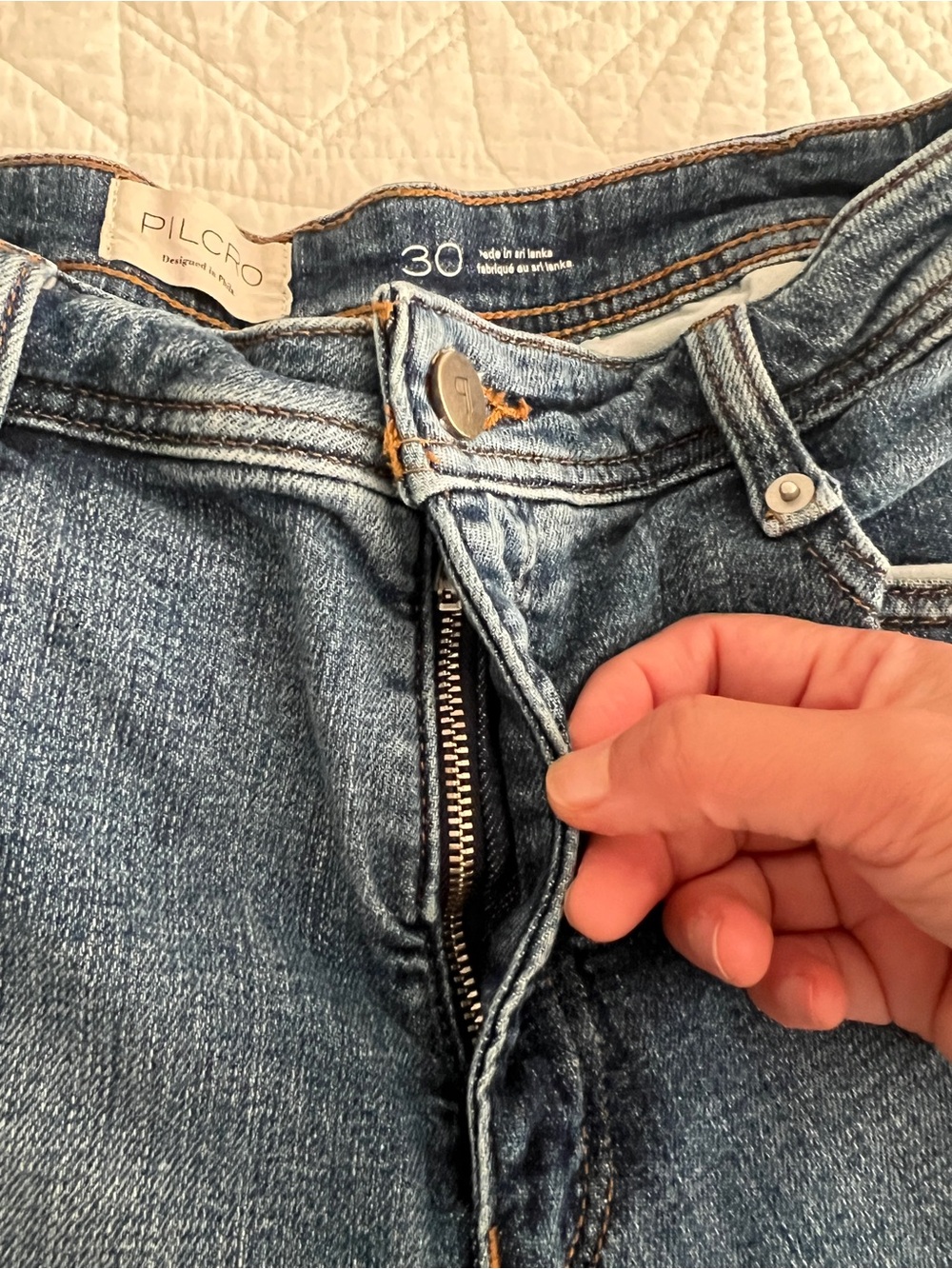 Pilcro Wide Flare Denim - Picture 2 of 5